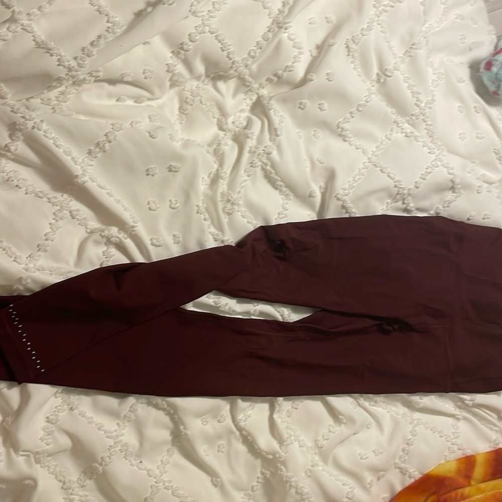 Lululemon fast and free maroon leggings